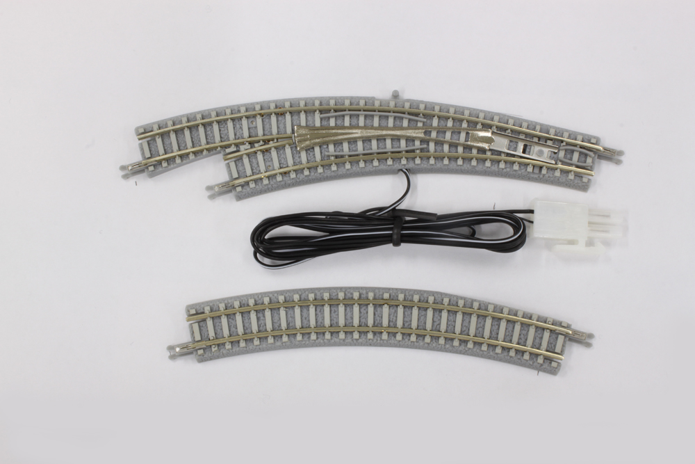 R057 PCトラック 電動/手動カーブポイントレール R195-220 30° 左分岐