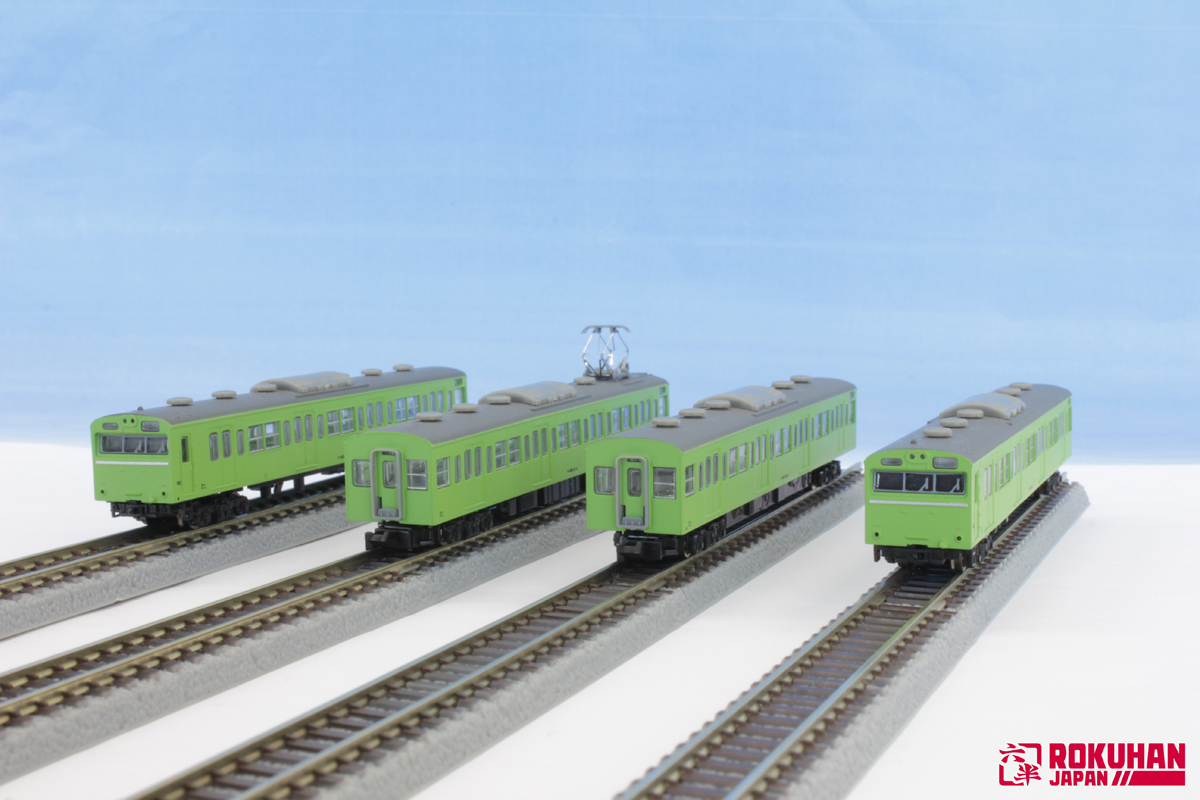 T022-5 国鉄103系 ウグイス 山手線タイプ 4両基本セット