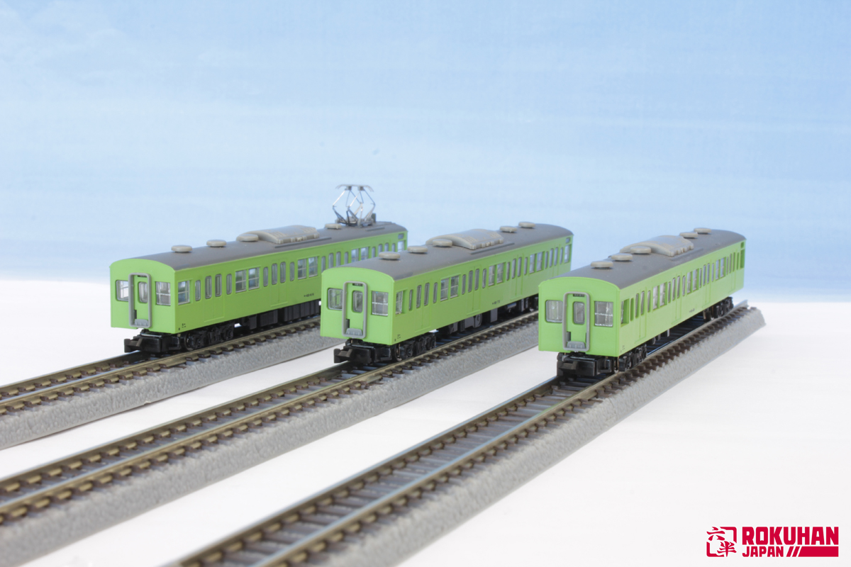 T022-6 国鉄103系 ウグイス 山手線タイプ 3両増結セット